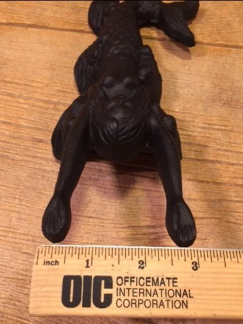 Black Cast Iron Mermaid Indoor Doorstop 2